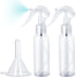 Jeffdad 2 Pack Plastic Spray Bottles, 3.5oz Clear Refillable Container for Water, Essential Oils, Cleaning Solutions