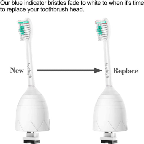 Replacement Toothbrush Heads Compatible with Philips Sonicare: Fit Sonicare E-Series HX7022/66, 6 Pack