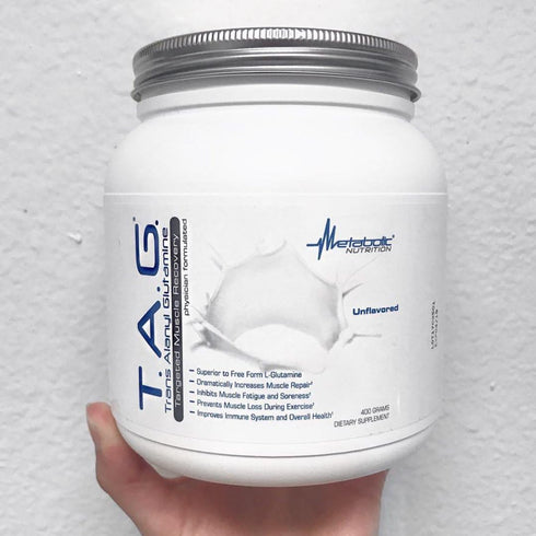 Metabolic Nutrition TAG Trans Alanyl Glutamine, 100% L-Glutamine Peptide Powder, 400 Grams (40 Servings), Green Apple