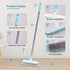 Scrub Brush Floor Brush with Long Handle, 2 in 1 Deck Brush Floor Scrubber for Bathroom, Kitchen, Tub, Carpet