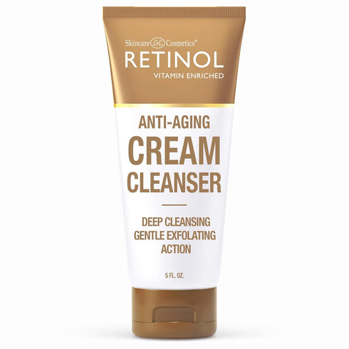 Retinol Cream Cleanser - 5oz Anti-Aging Daily Deep Cleansing Facial Wash for Softer Skin