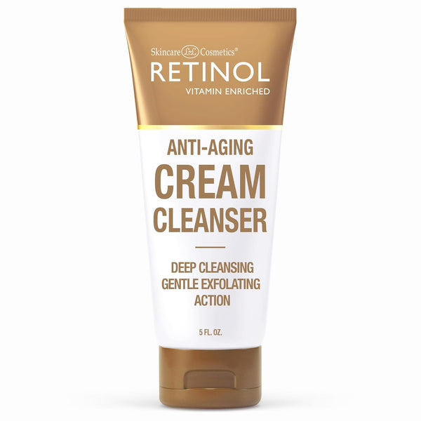 Retinol Cream Cleanser - 5oz Anti-Aging Daily Deep Cleansing Facial Wash for Softer Skin