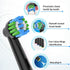 8pcs Black Replacement Heads for Oral B Electric Toothbrush, 4pcs Precision Clean & 4pcs Cross Clean Brush Heads