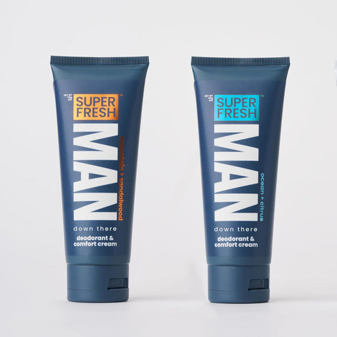 Super Fresh Ball Deodorant Lotion for Men, Groin Butt and Body Hygiene Cream, Aluminum Free Daily Freshness