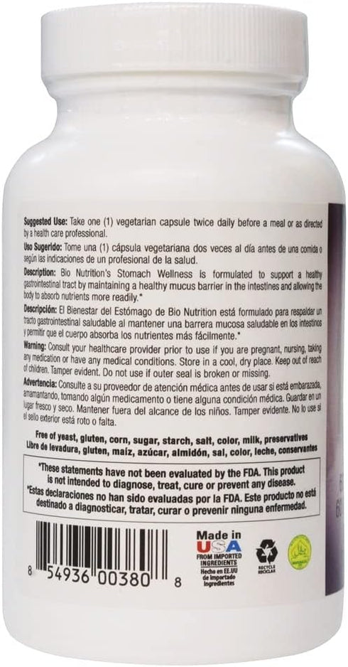 Bio Nutrition Leaky Gut Wellness, 60 Veg Caps