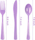 WDF 160 Piece Purple Plastic Silverware - Heavy Duty Purple Silverware Includes 80 Forks, 40 Spoons, 40 Knives, Lavender Plastic Utensils Perfect for Wedding, Party, Daily Using