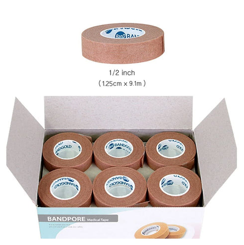 Micropore Medical Paper Tape Roll, 1/2" X 10yds, 24 Rolls per Box