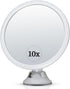 MIRRORVANA 10X Magnifying Mirror for Makeup, Suction Cup Cosmetic Mirror for Vanity and Travel - 6.7 x 6.7 Inch