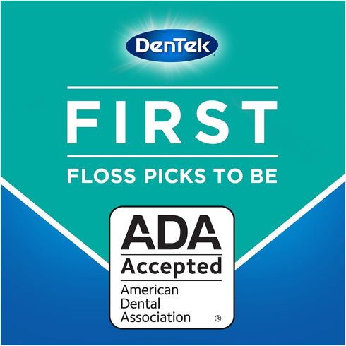 DenTek Complete Clean | Easy Reach Angled Floss Picks, No Break & No Shred Floss, 75 Count in Each (Pack of 5)
