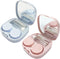 2 Pack Cute Contact Lens Case Travel Kit, Contact Case with Mirror Tweezers Remover Tool