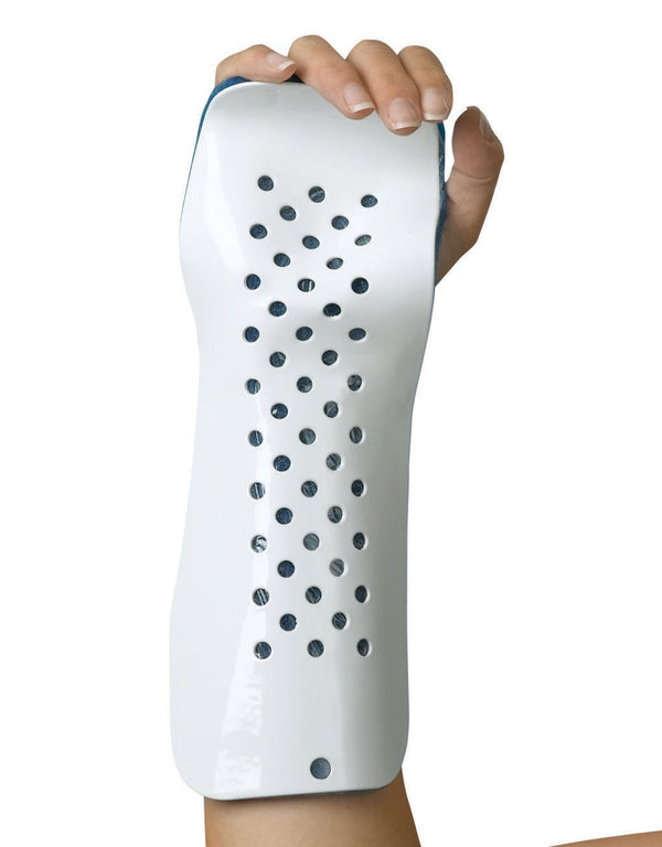 Medline Foam-Padded Forearm Splint - Right Wrist, Anatomical Fit, Medium, Blue Polyester Urethane Foam