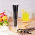 200 Pcs Individually Packaged Black Plastic Extra Long Flexible Disposable Drinking Straws (10.2" long, 0.23" diameter)