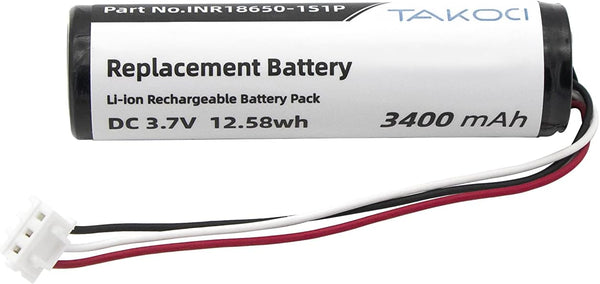 Replacement Battery for Theradome LH40 LH80 Pro, fits Part No INR18650-1S1P, 3.7V 3400mAh
