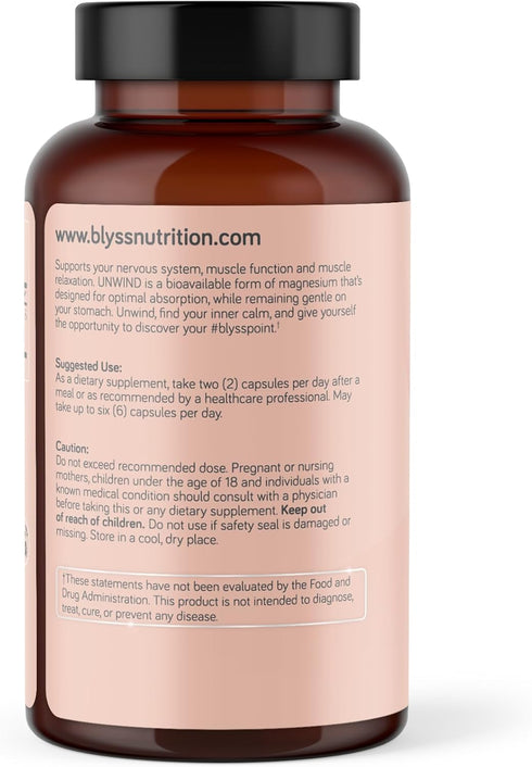 Magnesium Bisglycinate Capsules for Women, 200mg Chelated Magnesium for Sleep & Mood Support