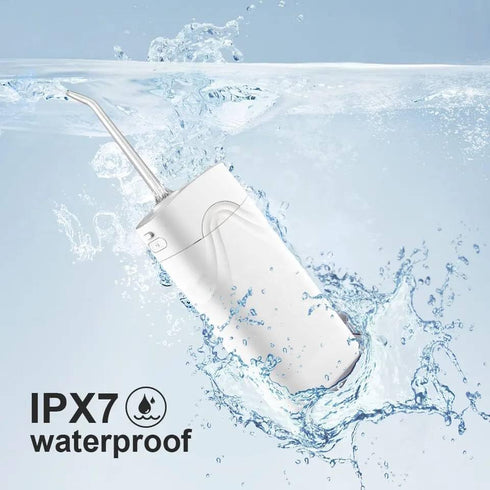 Water Flosser Multifunctional Rechargeable Portable Tooth Cleaner, 200 ml Telescopic Water Tank, 4 Tips