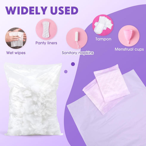 Lerheedi 600 2 11.81 15.63 Inch Pcs/ Roll Sanitary Napkin Receptacle Liner, Sanitary Napkin Disposal Bags Feminine