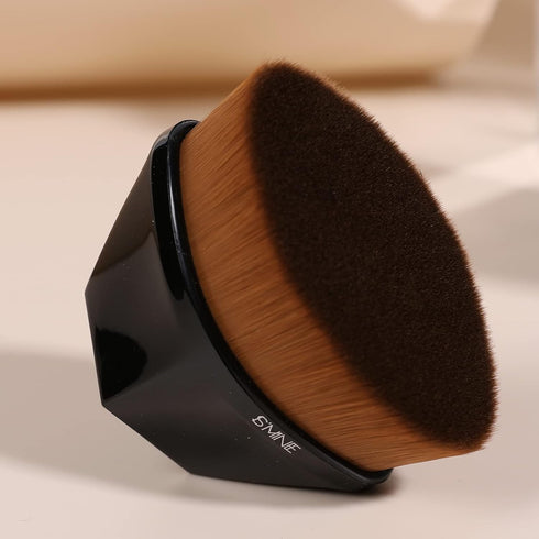 ISMINE Foundation Makeup Brush - Flat Top Kabuki Hexagon Face Blush Liquid Powder Brush with Bonus Protective Case