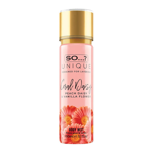 So…?...? Unique Coral Daisy Body Mist for Women, Gourmand Fruity Vanilla Perfume, 5.1 oz