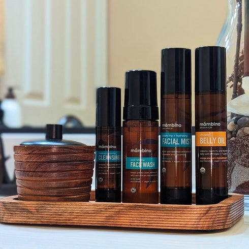Third Trimester Set - All Natural Skincare Pregnancy Gift Box with Anti-Stretch Mark Belly Oil & Cleansing Oil