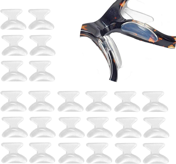 Anti-Slip Nose Pads Silicone Butterfly Shape, 13 Pairs Soft Non-Slip Adhesive Nose Pads for Glasses