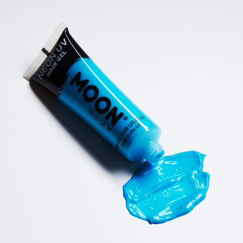 Moon Glow Blacklight Neon UV Hair Gel - 0.67oz Intense Blue – Temporary Wash Out Hair Color - Spike and Glow!