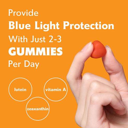 Nature's Key Lutein Gummies 12mg with Zeaxanthin & Vitamin A - Eye Health and Brain Function Supplement - 60Ct