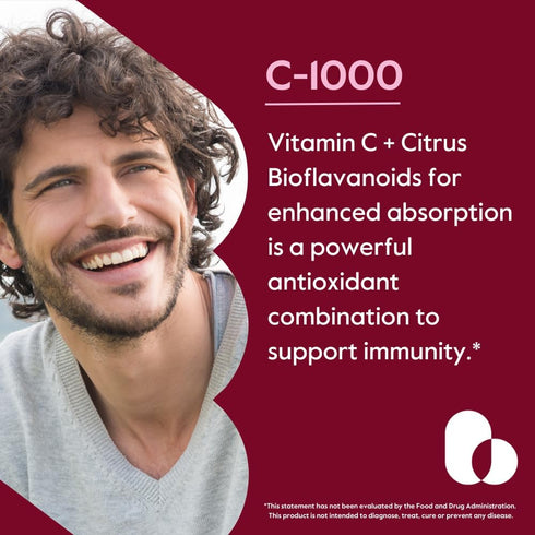 BESTVITE Vitamin C 1000mg, 120 Vegetarian Capsules with Citrus Bioflavonoids, Vegan, Non-GMO, Gluten Free