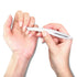 LONDONTOWN Cuticle Pusher Tool with Rubber Finish Tip Bevel Edge Professional Grade Plastic Precision Fingertip Nail Scrapper Manicure Stick Tool