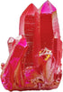 Rockcloud Healing Crystal Natural Titanium Coated Deep Red Rock Quartz Cluster Geode Home Decoration