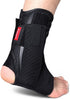Kuangmi Ankle Brace Lace Up with Side Stabilizers, Cross Auxiliary Fixing Belt for Strength Protection (1 Piece, S)