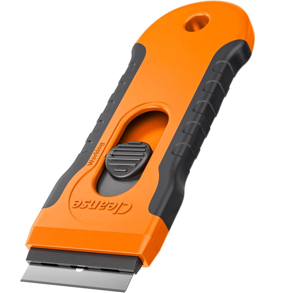 Razor Blade Scraper with 15 Extra Blades, Multi-Surface Cleaning Tool for Glass, Ceramic, and Ovens