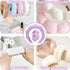 Spa Headbands for Washing Face, Wristband Set, Soft Terry Towel Cloth Hairband for Women, Puffy Headwear (Purple)