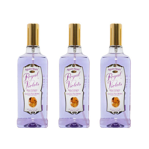 Royal Violets Baby Cologne. Clean, Mild and Long Lasting Fragrance. With Aloe Vera. 7.6
