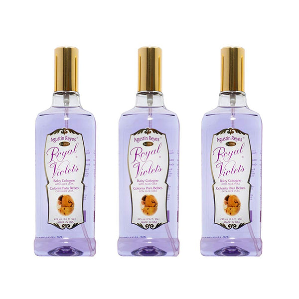 Royal Violets Baby Cologne. Clean, Mild and Long Lasting Fragrance. With Aloe Vera. 7.6