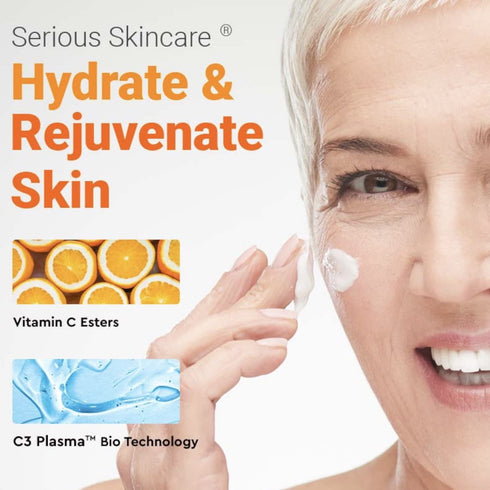 Serious Skincare C3 Vitamin C Ester Eye Beauty Treatment - 0.5 oz. with Hyaluronic Acid for Dull & Dry Under Eyes,