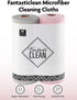 Microfiber Cleaning Cloth Roll - 60 Pack, Tear Away Towels, 12" x 12", Reusable Washable Rags for Car, House