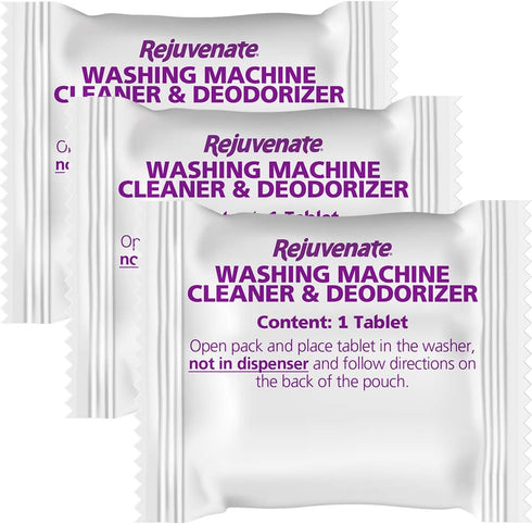 Rejuvenate Washing Machine Cleaner & Deodorizer Tablets - 3 Months Supply (3 Tablets)