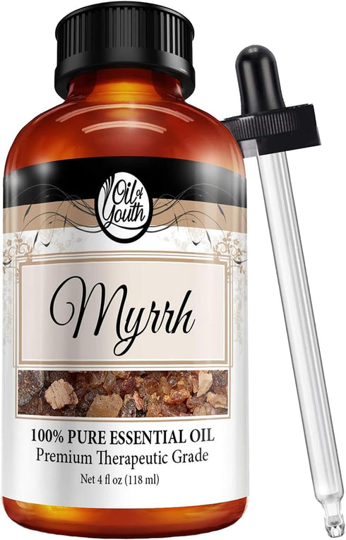 Oil of Youth Essential Oils - 4oz Myrrh Essential Oil, Therapeutic Grade