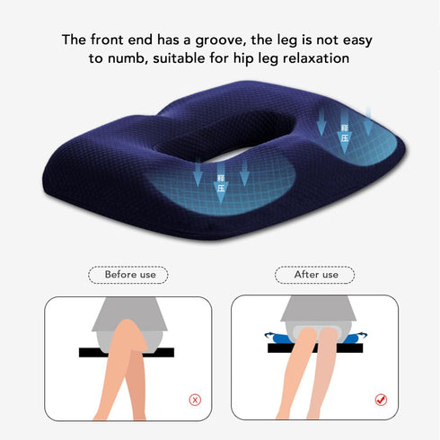 TITA-DONG Tailbone Seat Cushion for Pain, Ergonomic Comfortable Seat Cushion for Office Car Home, Memory Foam Soft