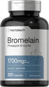 Horbaeach Bromelain 1700 mg | 120 Capsules | Supports Digestive Health | Non-GMO, Gluten Free