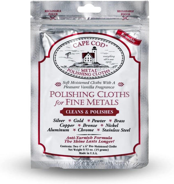 Cape Cod Polishing Cloths for Fine Metals | Jewelry Cleaner and Tarnish