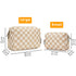 Large Light Checkerboard Makeup Bag Zipper Pouch Travel Cosmetic Organizer for Women (Large)