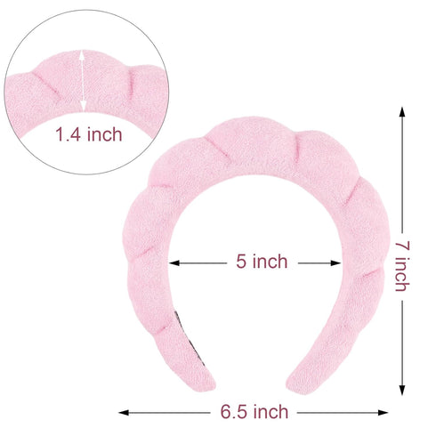 Canitor 4 PCS Spa Headband for Washing Face, Terry Cloth Makeup Headbands for Teen Girls and Bachelorette Parties