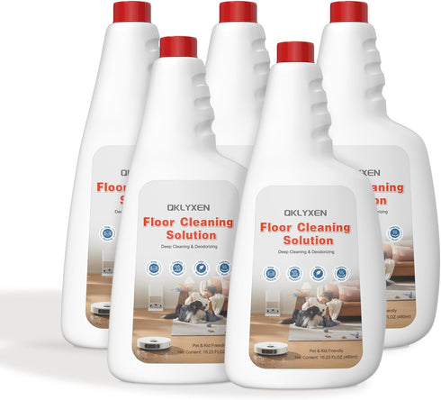 QKLYXEN Floor Cleaning Solution Compatible with Roborock 5 Bottle Original Floor Cleaner Refill