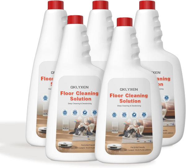 QKLYXEN Floor Cleaning Solution Compatible with Roborock 5 Bottle Original Floor Cleaner Refill
