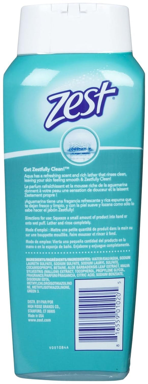 Zest Body Wash Aqua