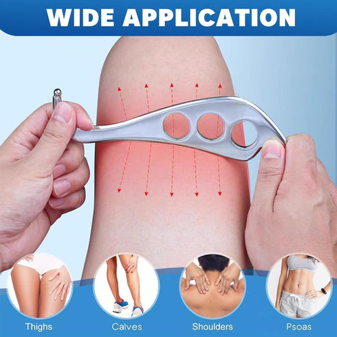 Houseen Stainless Steel Gua Sha Muscle Scraper Tool, Physical Tools, Guasha Massage Scraper, Skin Scraping Tool, Soft