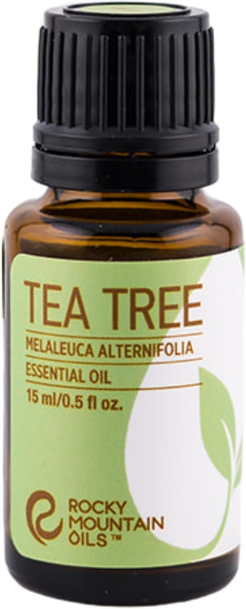 Rocky Mountain Oils Tea Tree Essential Oil 15ml - Aromatherapy for Diffuser, Topical, Nail, Face, Hair Care