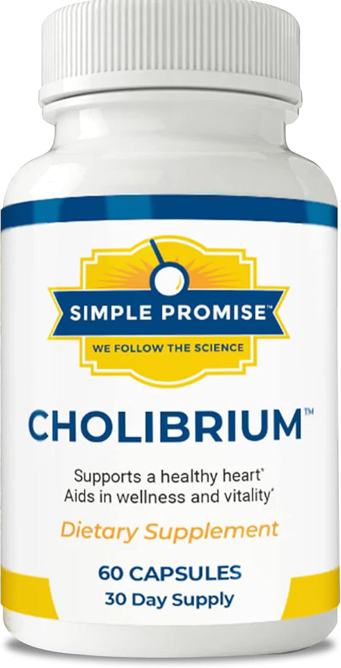 Simple Promise Cholibrium - Mushroom Supplement with Lion's Mane for Heart and Cholesterol Support, 60 Capsules