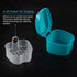 Coolrunner Denture Case - Denture Cup with Strainer, Storage Box for Travel, Retainer Cleaning (Green)